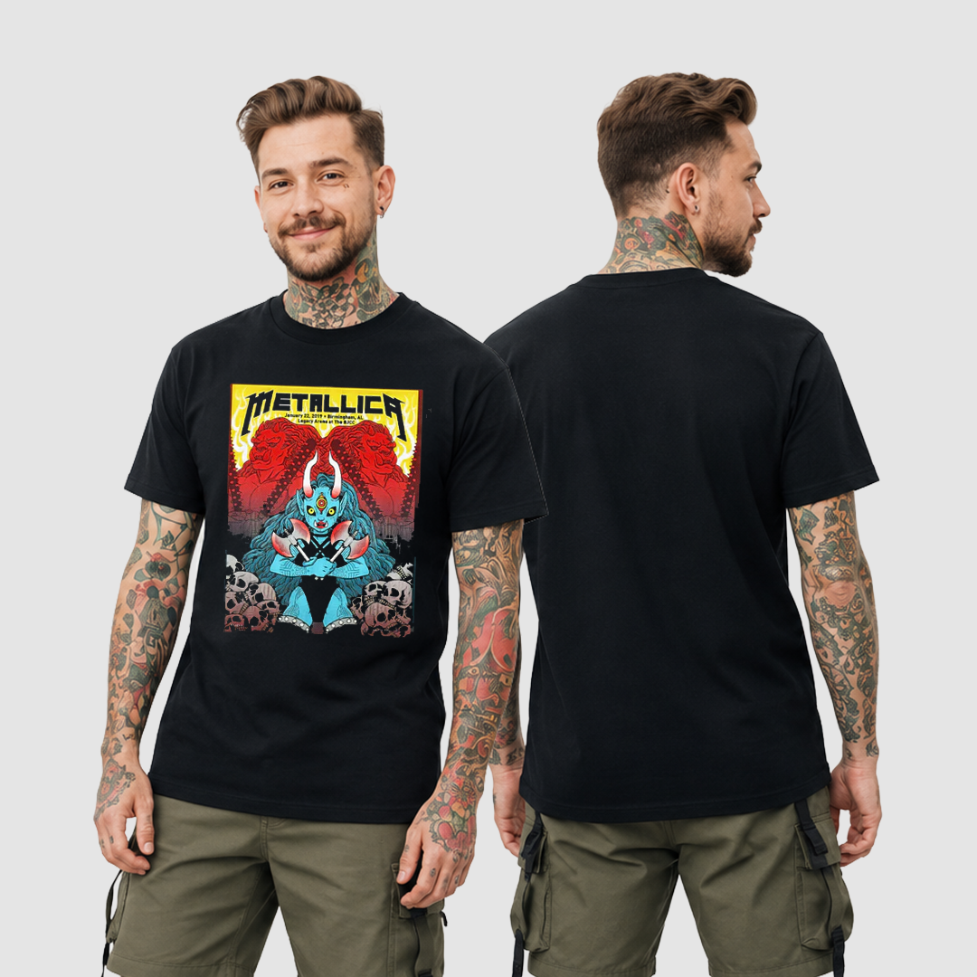 Camiseta Algodon Metallica Legacy Arena Birmingham Poster