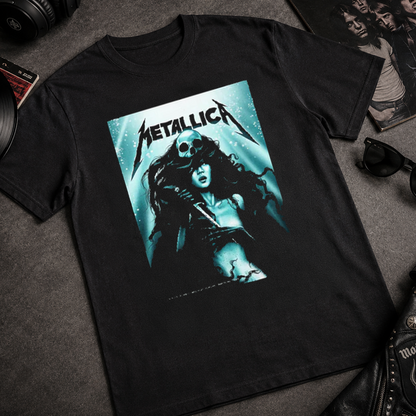 Camiseta Algodon Metallica Estadio Olimpico España Poster