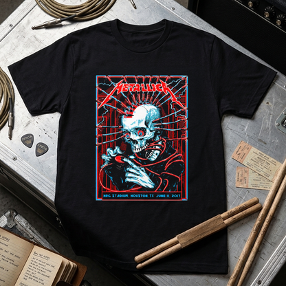 Camiseta Algodon Metallica Poster Houston 2017