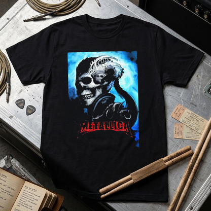 Camiseta Algodon Metallica Ghost Blue Art