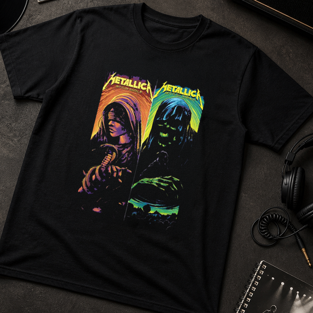 Camiseta Algodon Metallica Duo Poster
