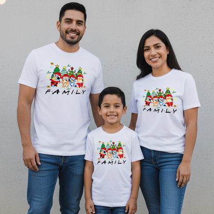 Camisetas Navideñas Familia Set de 3 Prendas Paw Patrol Navidad