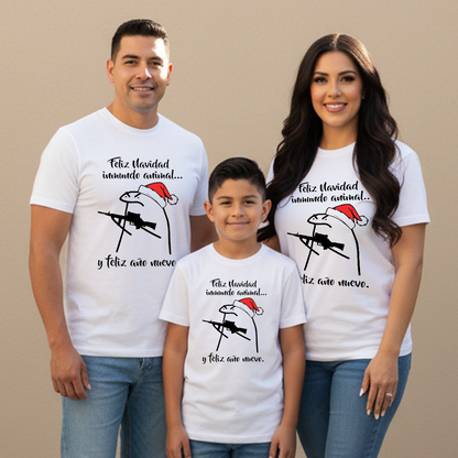 Camisetas Navideñas Familia Set de 3 Prendas Feliz Navidad Inmundo Animal