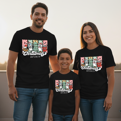Camisetas Navideñas Familia Set de 3 Prendas Christmas Spirit