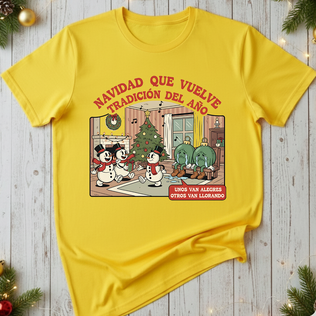 Camiseta Fin De Año Navidad Que Vuelve, Tradicion del Año