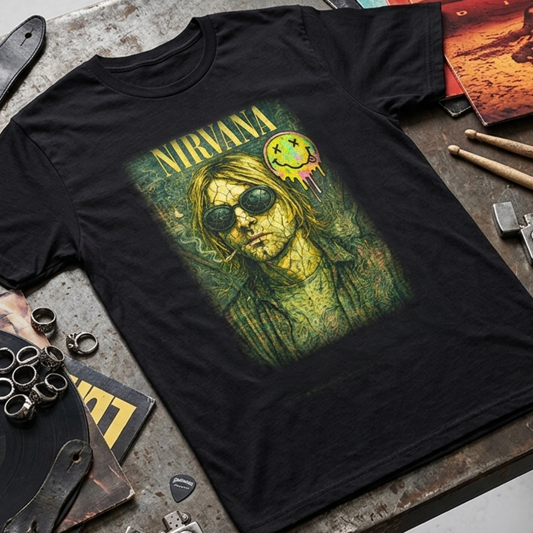 Camiseta Algodon Nirvana Kurt Cobain 3