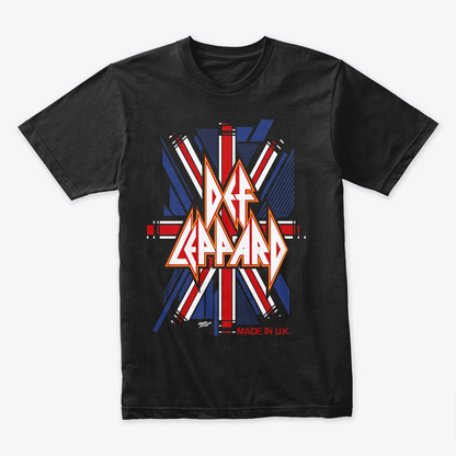Camiseta Algodon Def Leppard Logo Made In UK