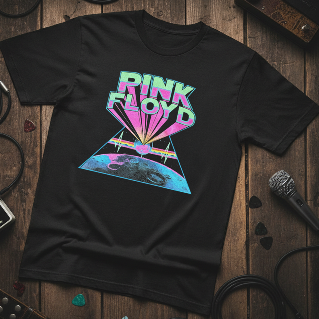 Camiseta Algodon Pink Floyd Dark Liquid Blue