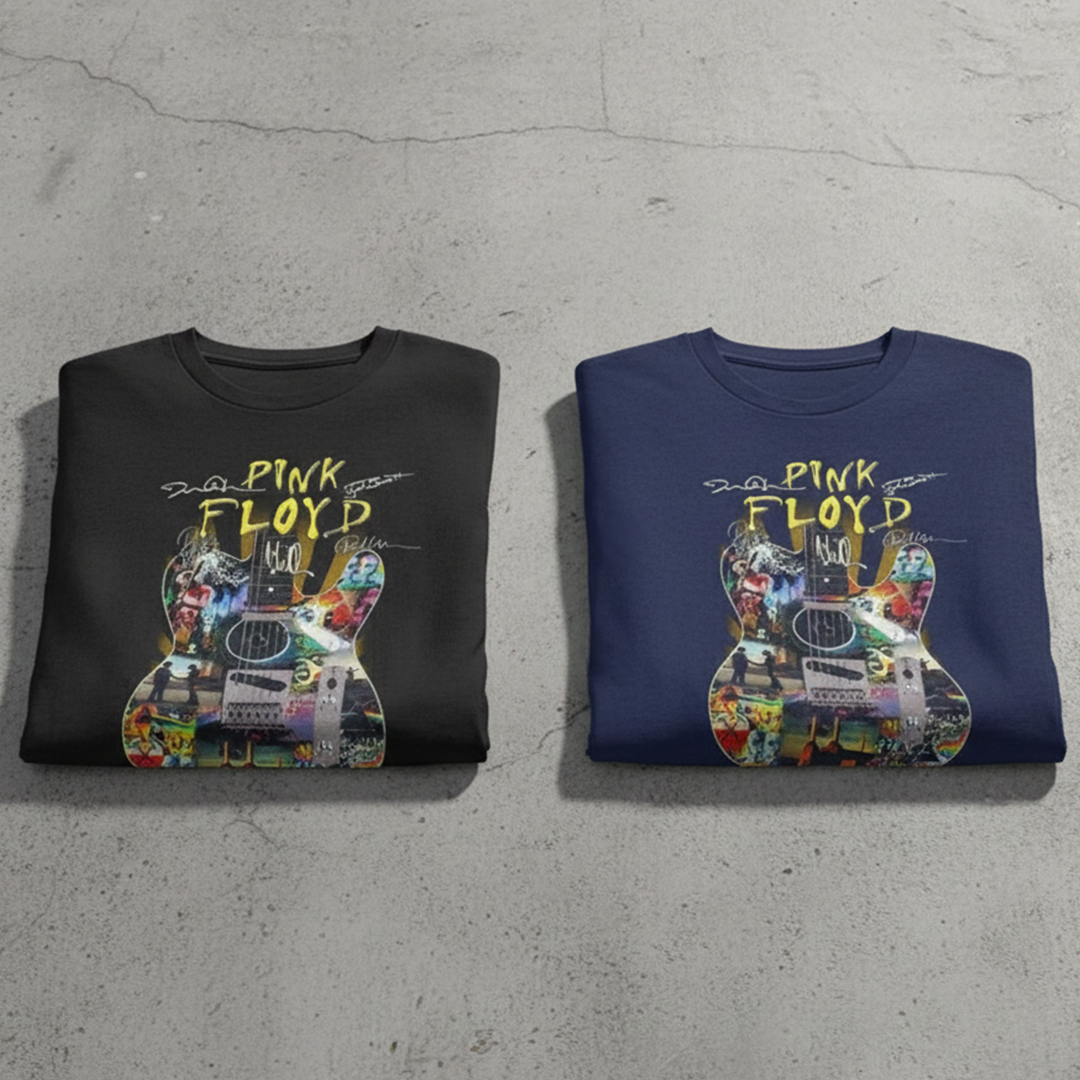 Camiseta Algodon Pink Floyd Guitar Style