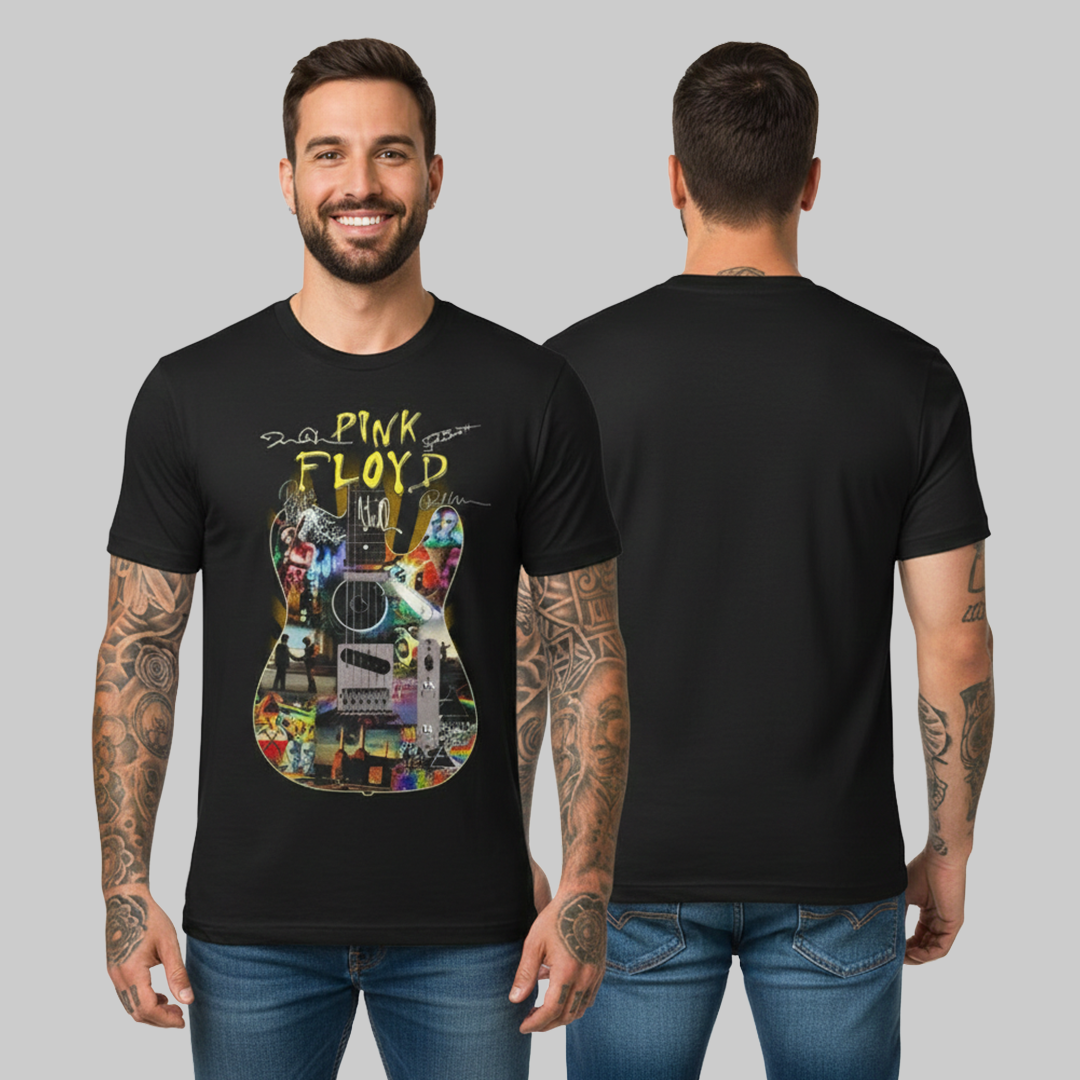 Camiseta Algodon Pink Floyd Guitar Style