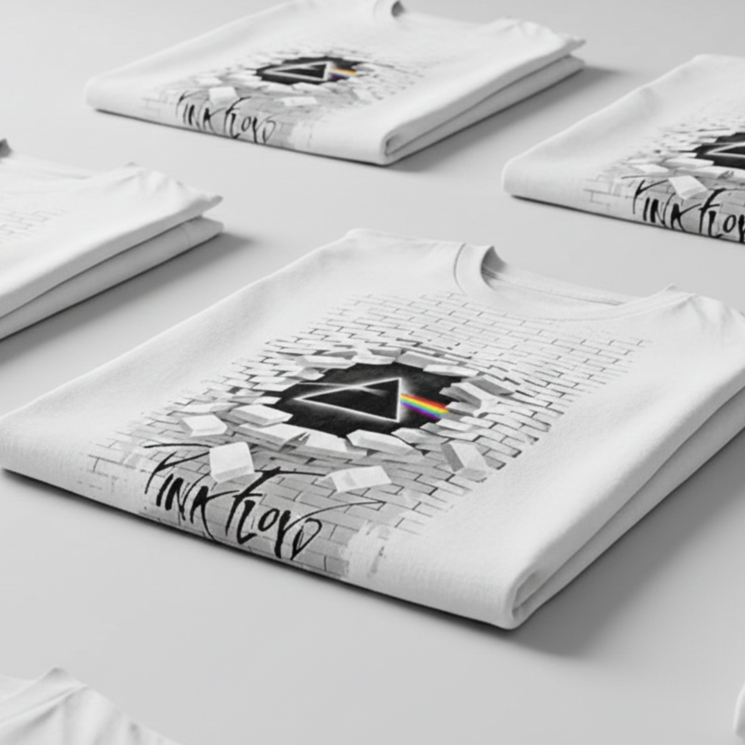 Camiseta Algodon Pink Floyd The Wall Logo Poster