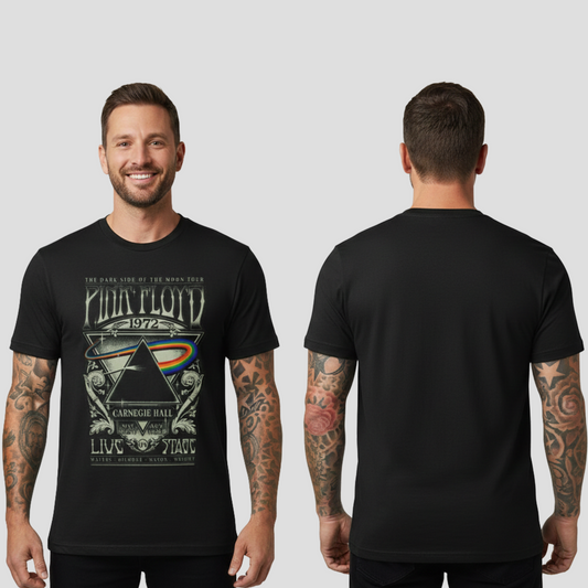 Camiseta Pink Floyd the Dark Side of the moon Tour 1972 Carnegie Hall