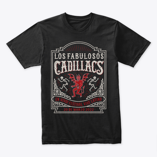 Camiseta Algodon Fabulosos Cadillacs Poster Style
