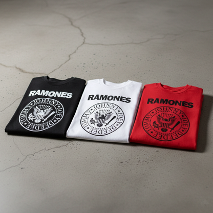 Camiseta Algodon The Ramones Logo Casico