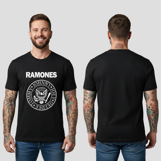 Camiseta Algodon The Ramones Logo Casico