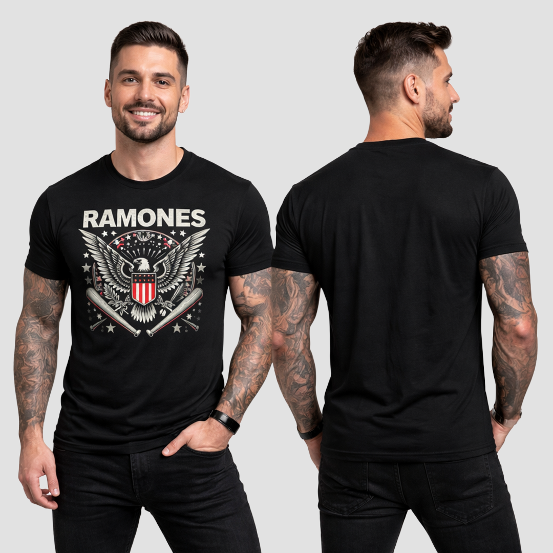 Camiseta Algodon Ramones Art