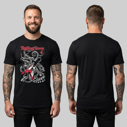 Camiseta Algodon Rolling Stones Octopus Guitar