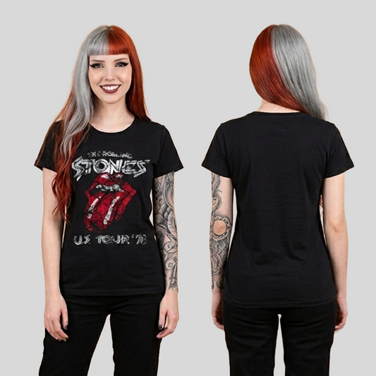 Camiseta The rolling Stones US tour 78 Rock Style mujer