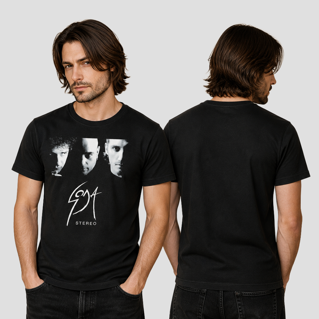 Camiseta Algodón Soda Stereo Black And White