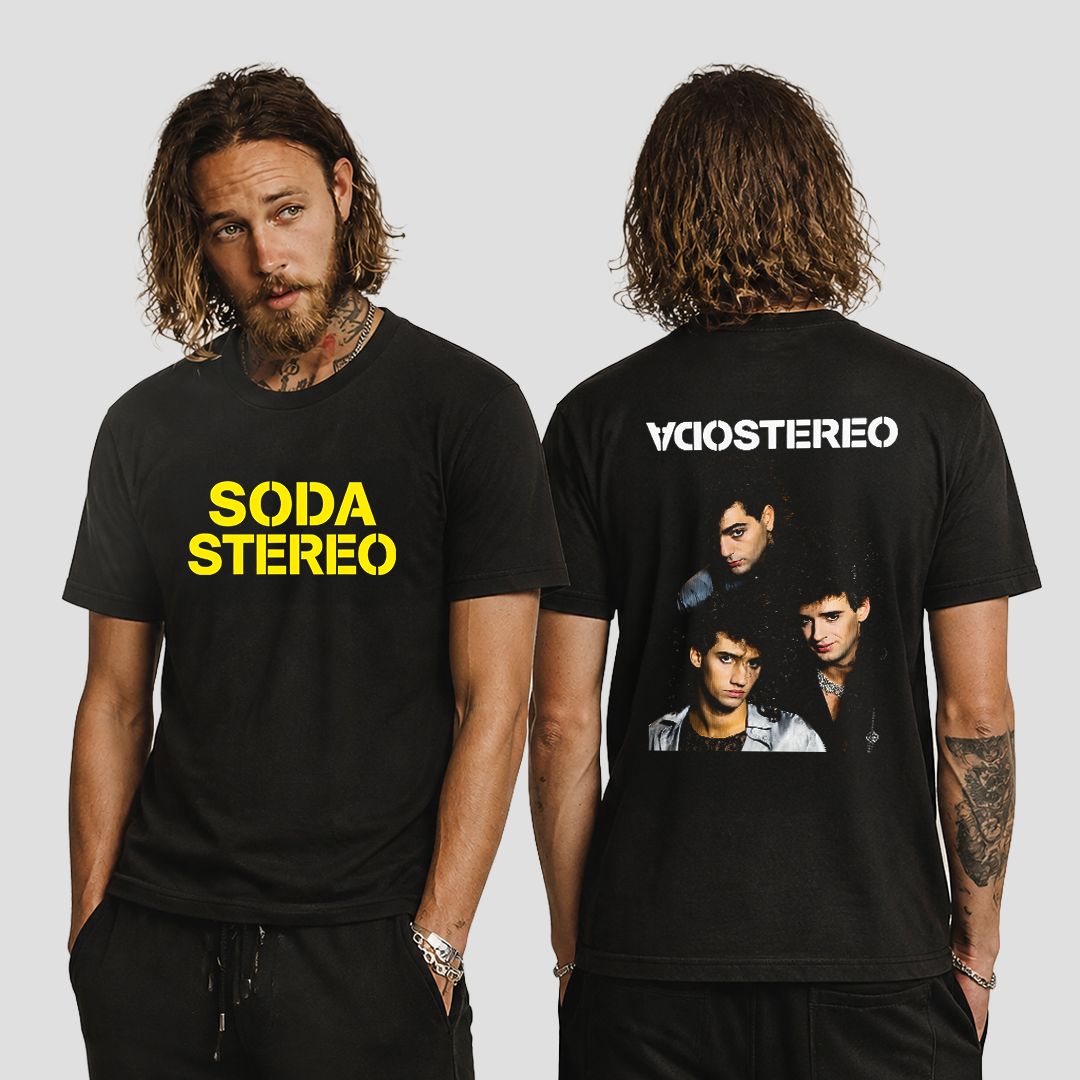 Camiseta Algodón Soda Stereo Chicos Banda