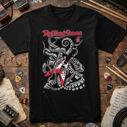 Camiseta Algodon Rolling Stones Octopus Guitar
