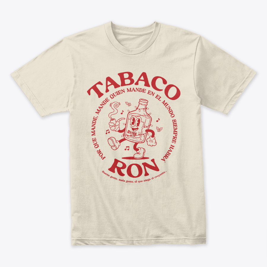 Camiseta Navideña Tabaco Y Ron Rojo