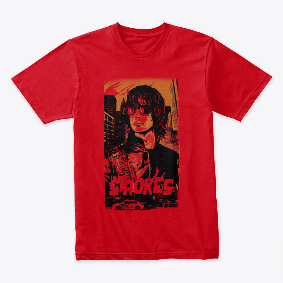 Camiseta The Strokes NYPD Rojo