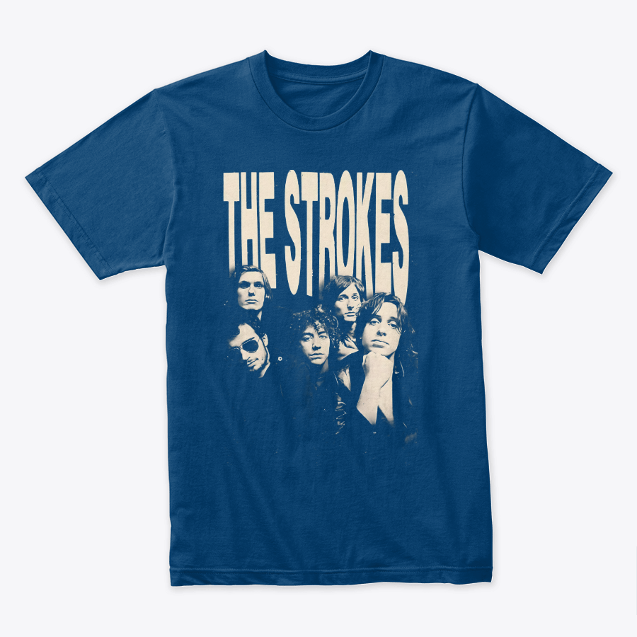 Camiseta The Strokes Old Band Azul Oscuro