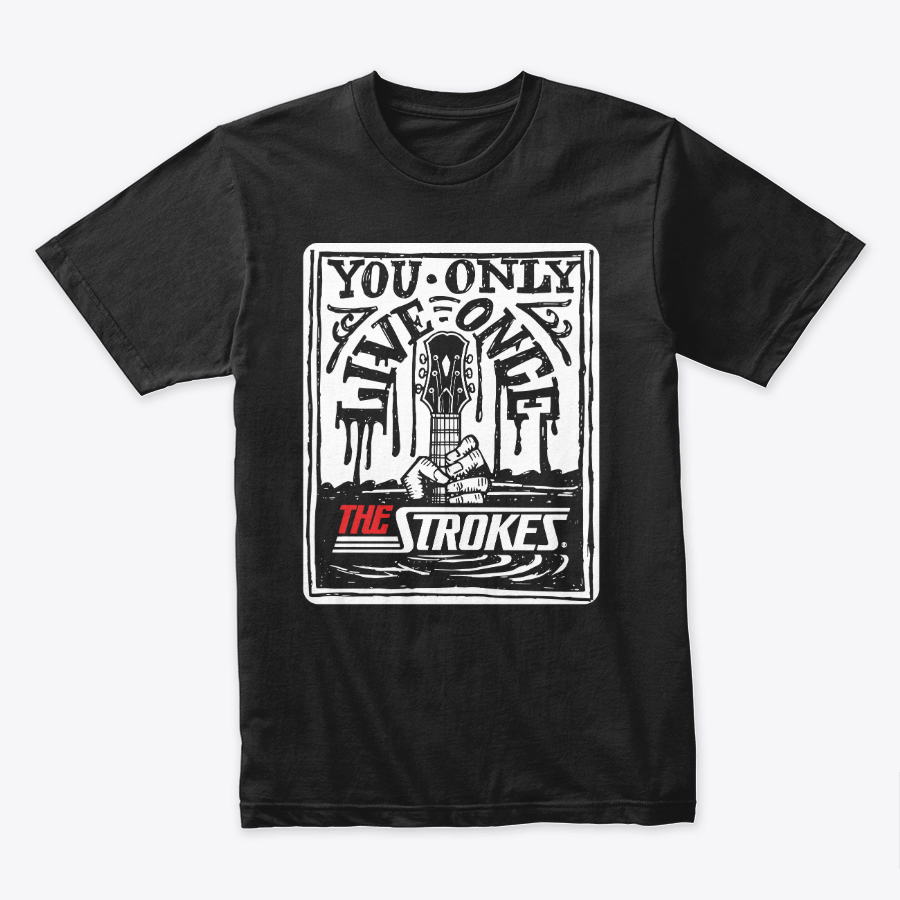 Camiseta The Strokes You Only Live Once Tipografía Negro