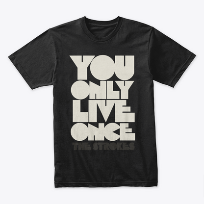 Camiseta The Strokes You Only Live Once Guitarra Negro