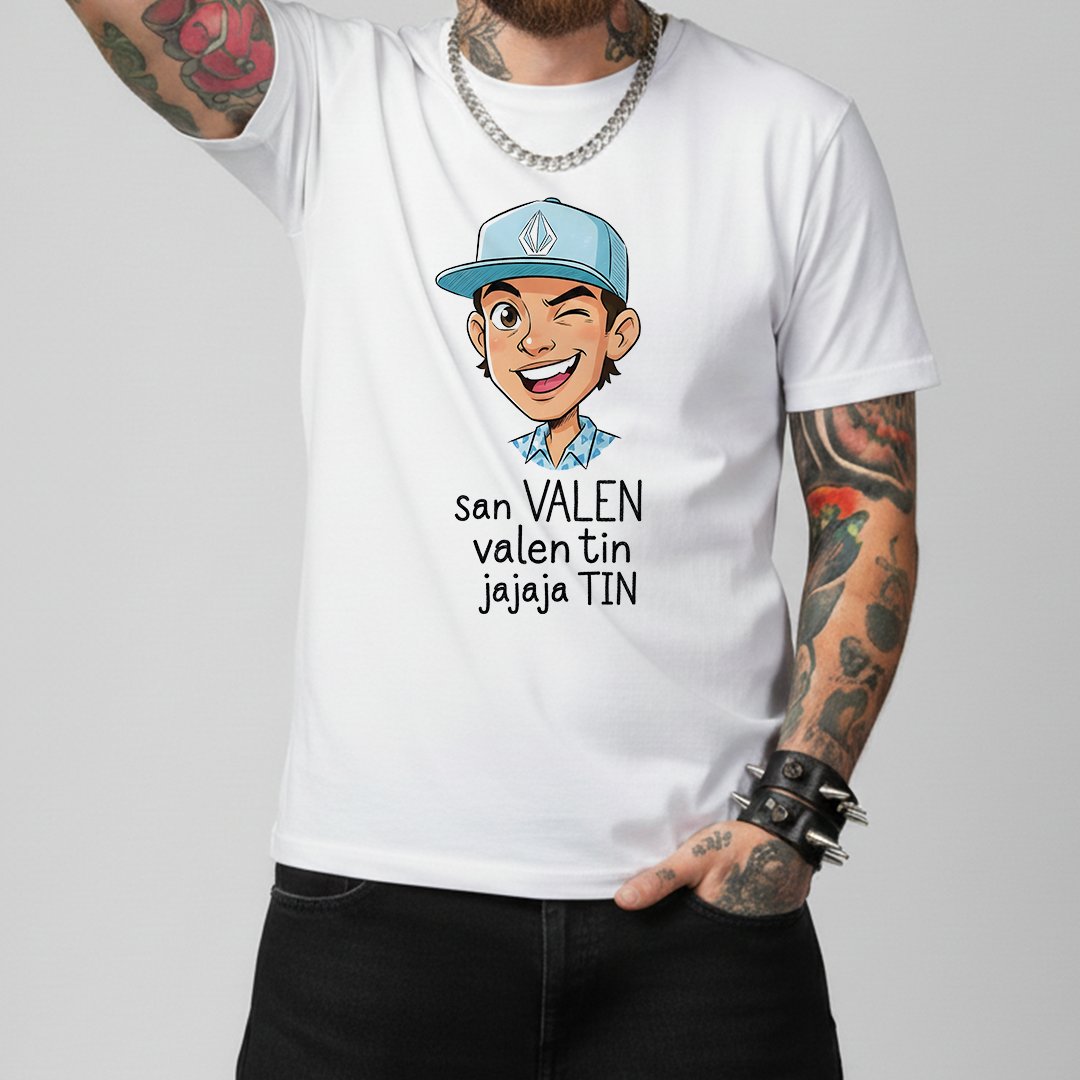 Camiseta Algodón San Valen, Valen tin Ilustración