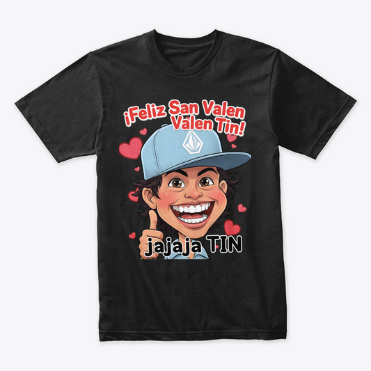 Camiseta Algodón Feliz Dia De San Valen Caricatura