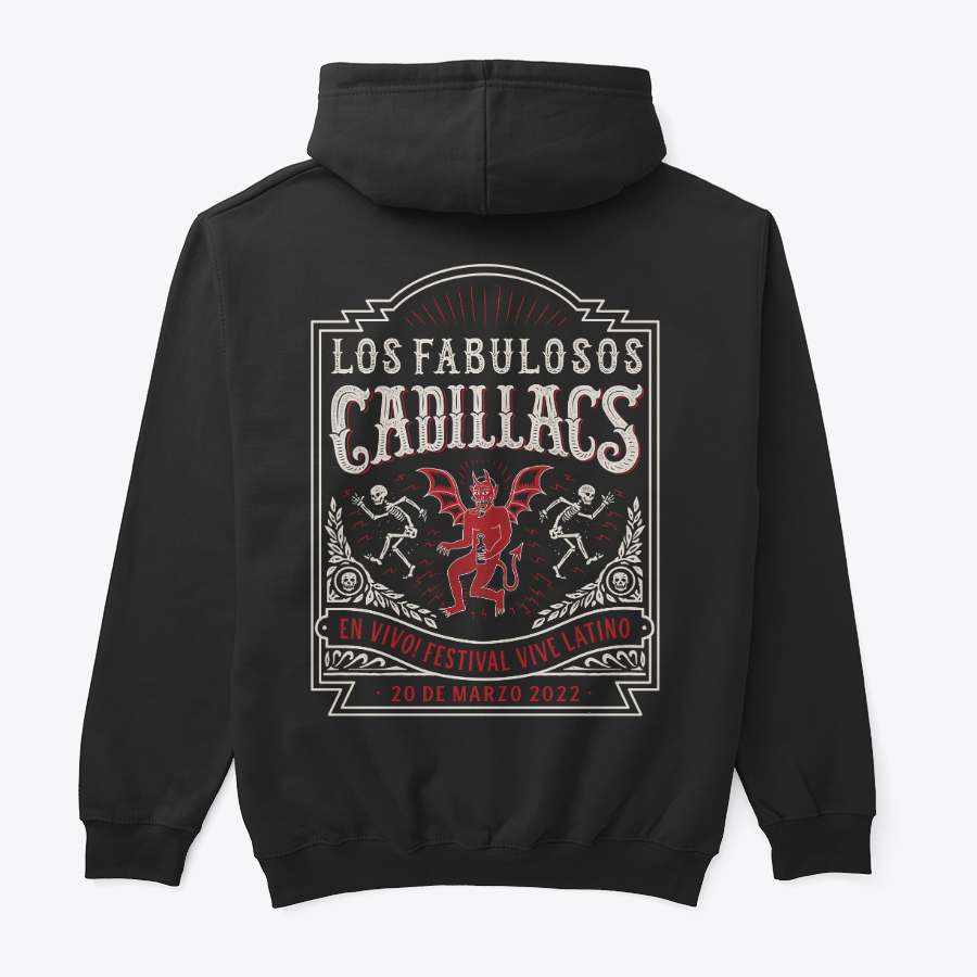 Buzo Capota Doble Estampado Fabulosos Cadillacs Poster Style