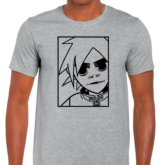 Camiseta Algodón Rock Style Gorillaz