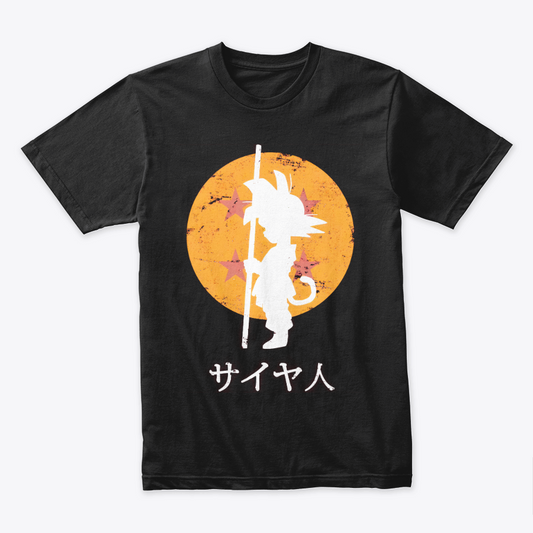 Camiseta Algodon Dragon Ball Goku Báculo Sagrado