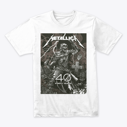 Camiseta Algodón Metallica 40 años Poster