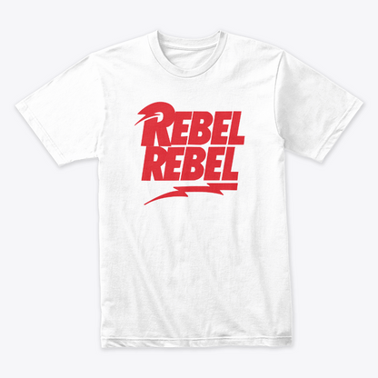 Camiseta Algodón David Bowie Rebel Rebel Logo