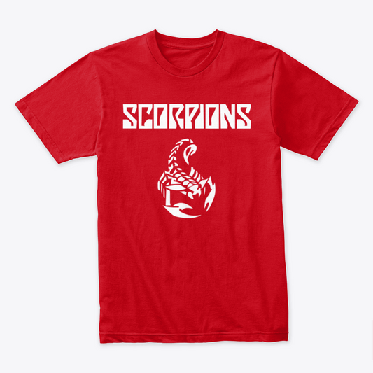 Camiseta En algodon Rock Bands Scorpions Logo