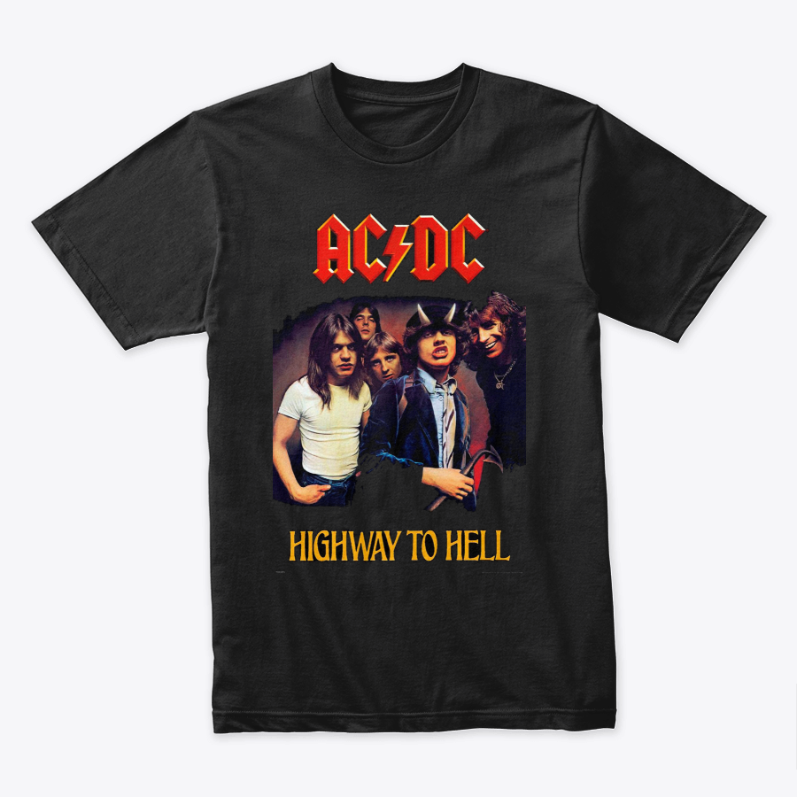Camiseta Algodon ACDC band Highway to hell