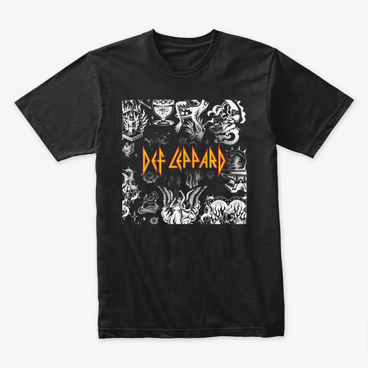 Camiseta Def Leppard Art Doble estampado