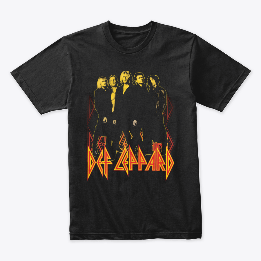 Camiseta Def Leppard Band Doble estampado