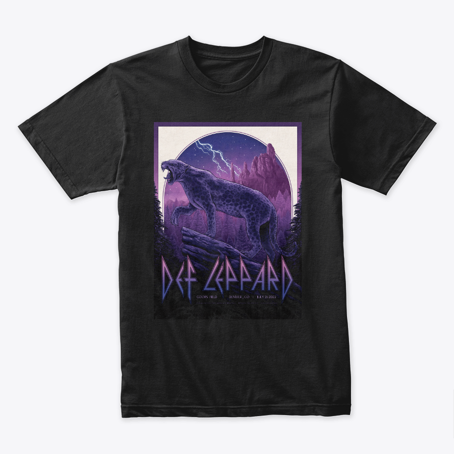 Camiseta Def Leppard Denver Poster 2022 Doble Estampado