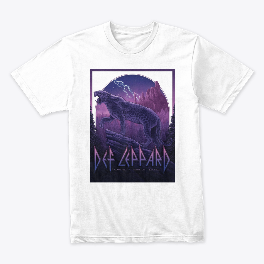 Camiseta Def Leppard Denver Poster 2022 Doble Estampado