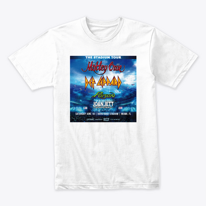 Camiseta Stadium Tour Motley Crue y Def Leppard Doble Estampado
