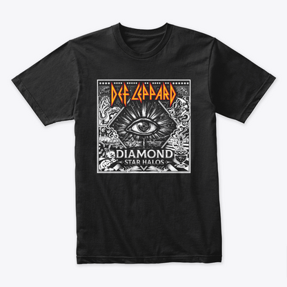 Camiseta Def Leppard Diamond Star Halos Doble Estampado