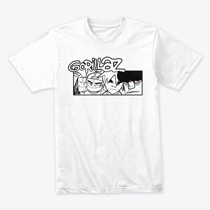 Camiseta Algodon Gorillaz Band Art