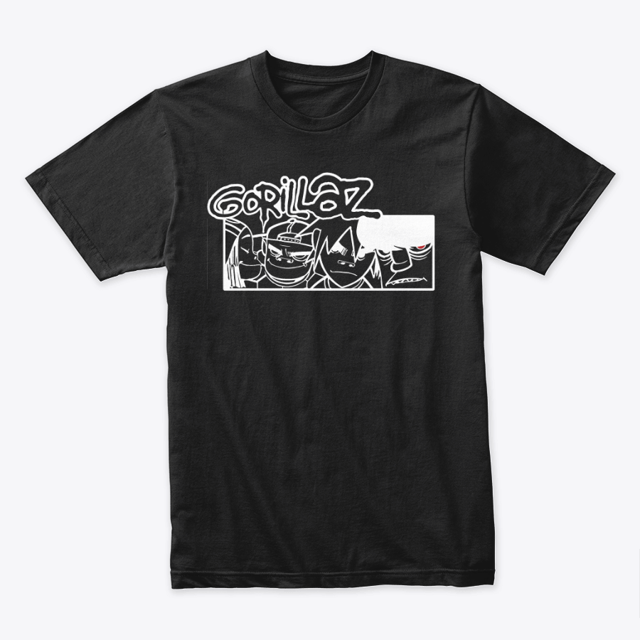 Camiseta Algodon Gorillaz Band Art