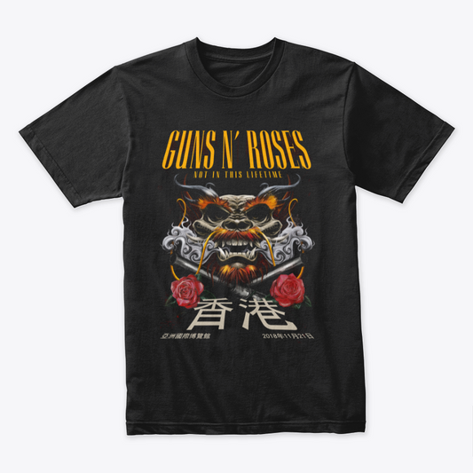 Camiseta Algodón Guns N Roses Not in this lifetime