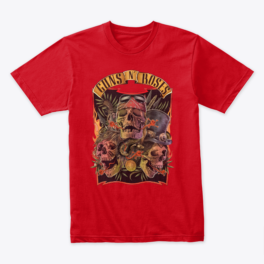 Camiseta Algodon Guns N Roses Skull Poster Band