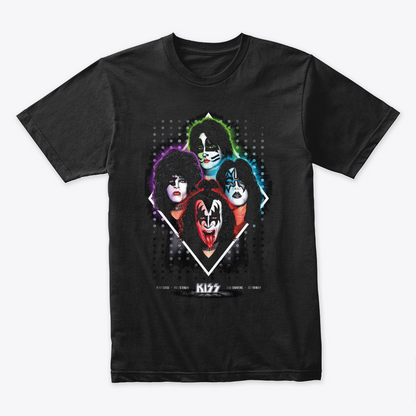 Camiseta algodon Kiss Faces Poster